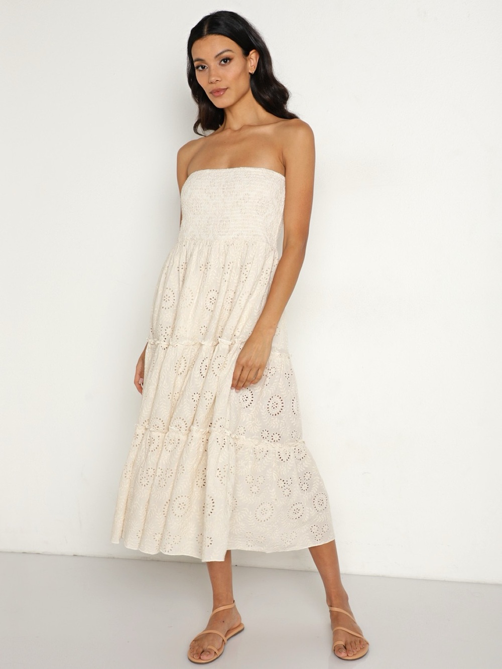 Jen’s Pirate Booty Rooftop Eyelet Skirt Dress in Apricot - Picture 3 of 10